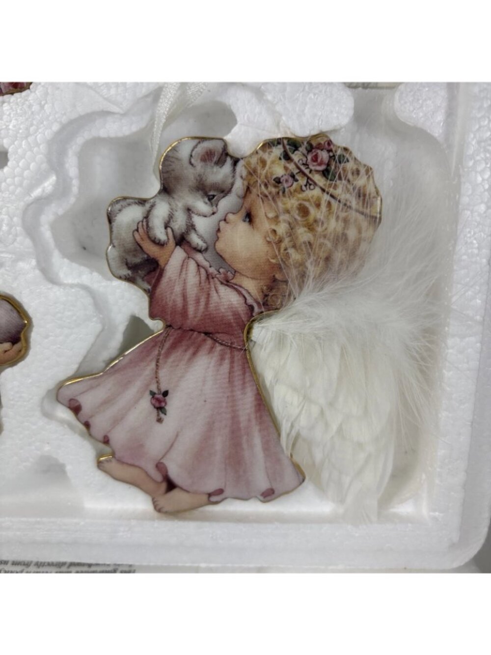 Bradford Editions Small Blessings Angels Ornaments Porcelain Set of 3 - Picture 3 of 7